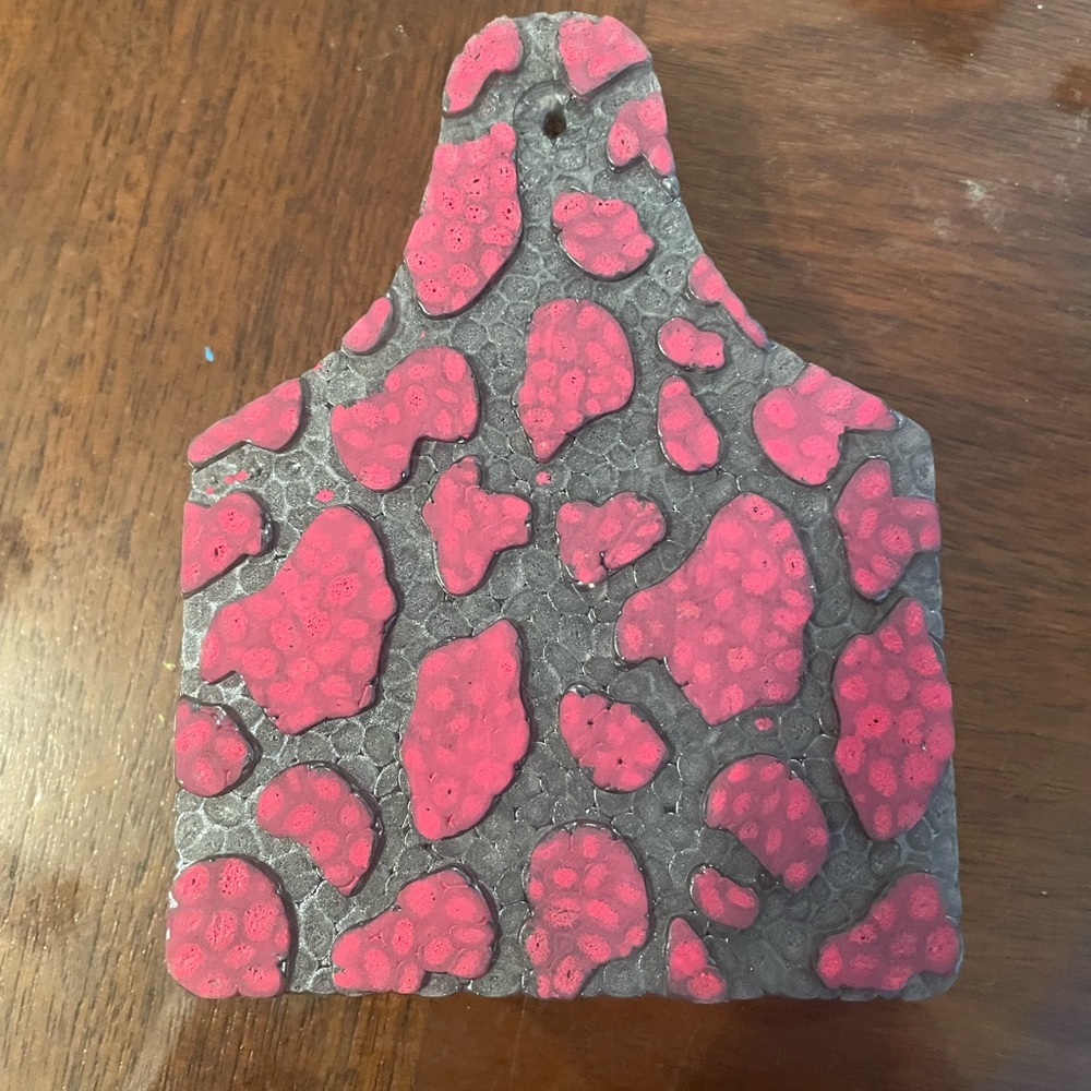 cow ear tag car freshie